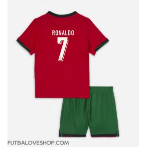 Dres Portugalsko Cristiano Ronaldo #7 Domáci pre deti ME 2024 Krátky Rukáv (+ trenírky)
